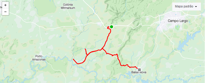 Rota Strava Campos Tamanduá